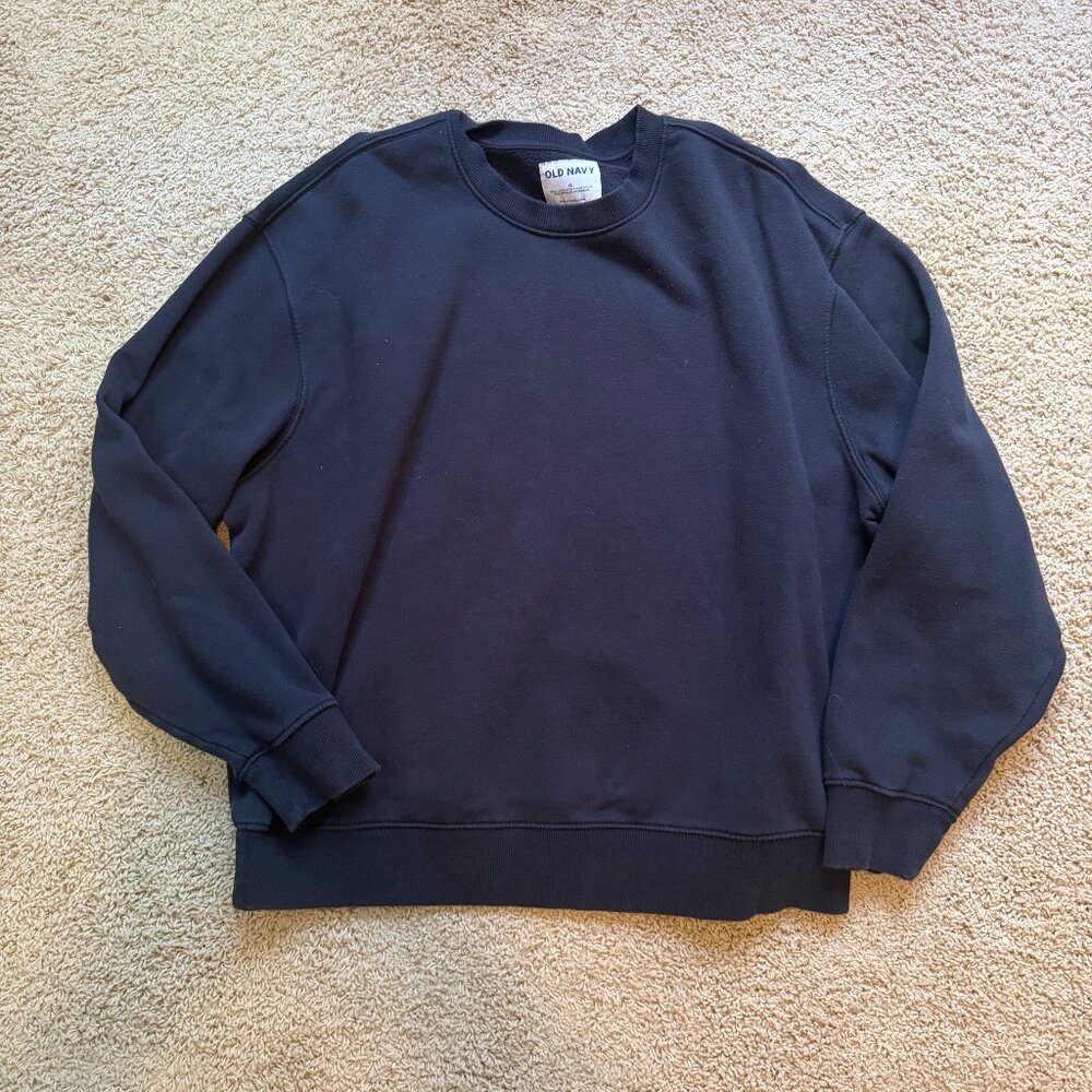 Old Navy Men’s Classic Crewneck Sweatshirt – Navy Blue (XL)